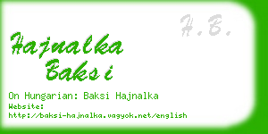 hajnalka baksi business card